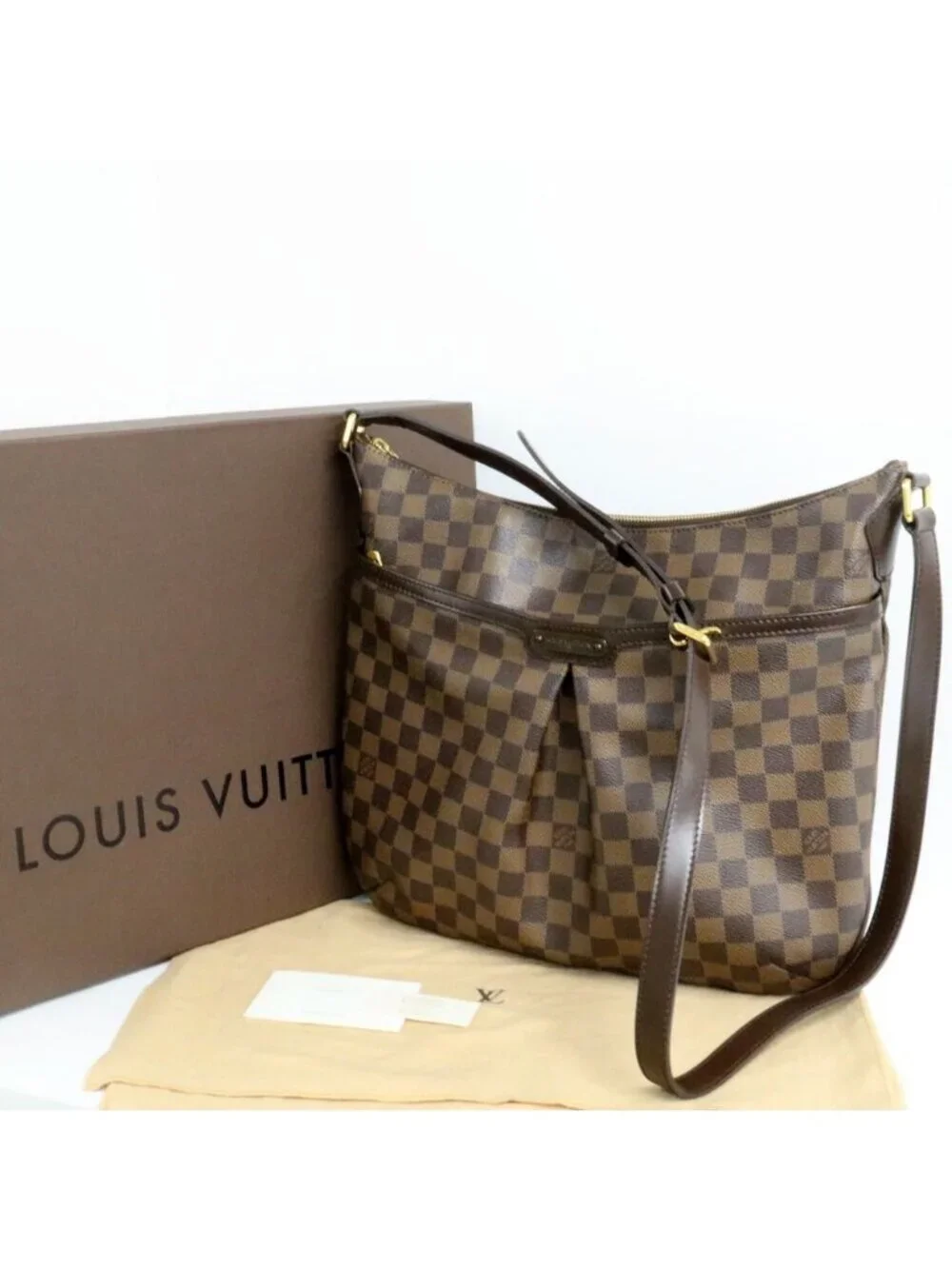 Louis Vuitton Damier Blue Msbeli GM Crossbody Shoulder Bag Ebene
